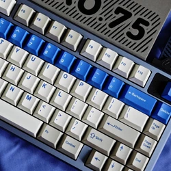 GMK-Tapa de tecla de alerta azul PBT, sublimación térmica de cinco lados, Cherry Profill, accesorios de teclado mecánico para PC y ordenador