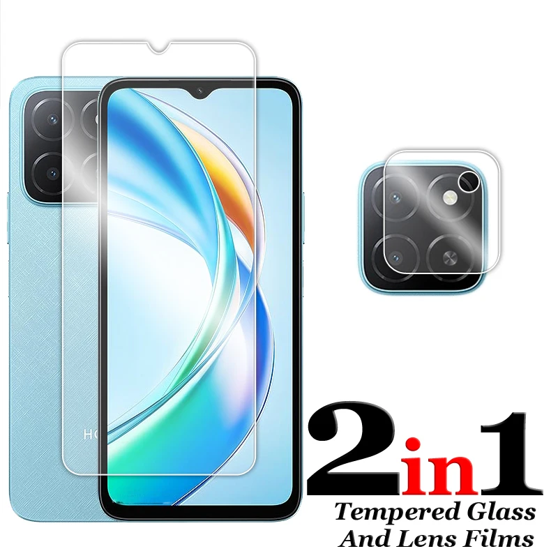 Para Honor X5b Plus vidrio 6,56 pulgadas pegamento completo Protector de pantalla transparente para Honor X5b vidrio templado para Honor X5b Plus película de lente - imagen 4