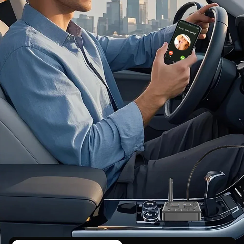 Receptor Bluetooth 6,0, adaptador de Audio inalámbrico, conector de 3,5mm, 2RCA, USB, estéreo HiFi, receptor de Audio Bluetooth para amplificador de altavoz de coche - imagen 5
