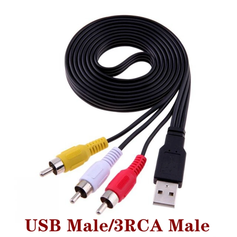 USB Male 3RCA Male