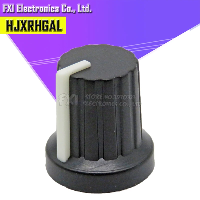 10 Uds gran oferta 6mm agujero del eje diámetro plástico roscado moleteado potenciómetro perillas tapas wh148 - imagen 2