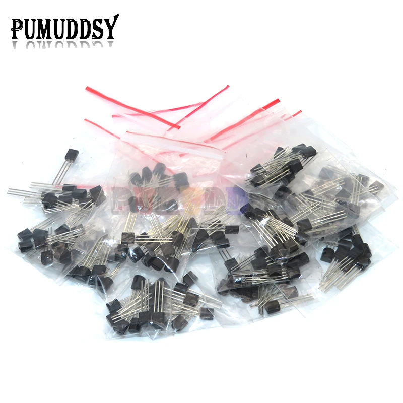 Kit surtido de transistores, S9012, S9013, S9014, 170, 9015, A1015, C1815, A42, A92, 2N5401, 2N5551, A733, C945, S8050, S8550, 2N3906, 2N3904, 9018 piezas