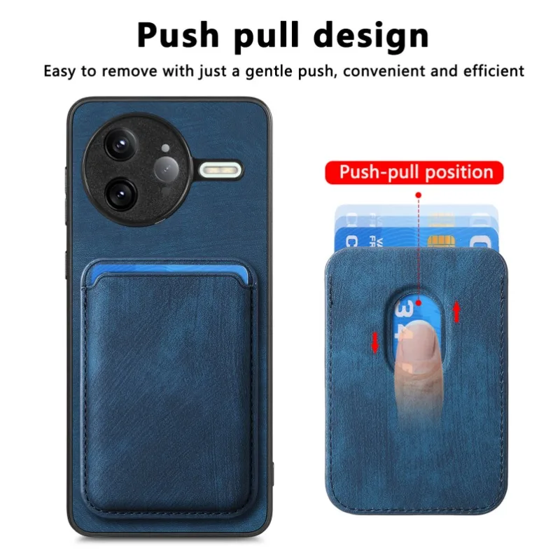 Para POCO F7 Pro funda magnética Magsafe con bolsillo para tarjetas para Xiaomi POCO F7 Ultra F7Pro desmontable 2 en 1 funda de cuero para teléfono - imagen 3