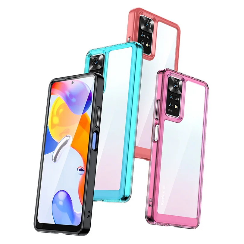 Funda transparente para Xiaomi Redmi Note 11 Pro, 11S, 11T, 11E, Redmi 10c, 10, 5G, K50 Pro, K40, funda de teléfono de TPU suave y delgada