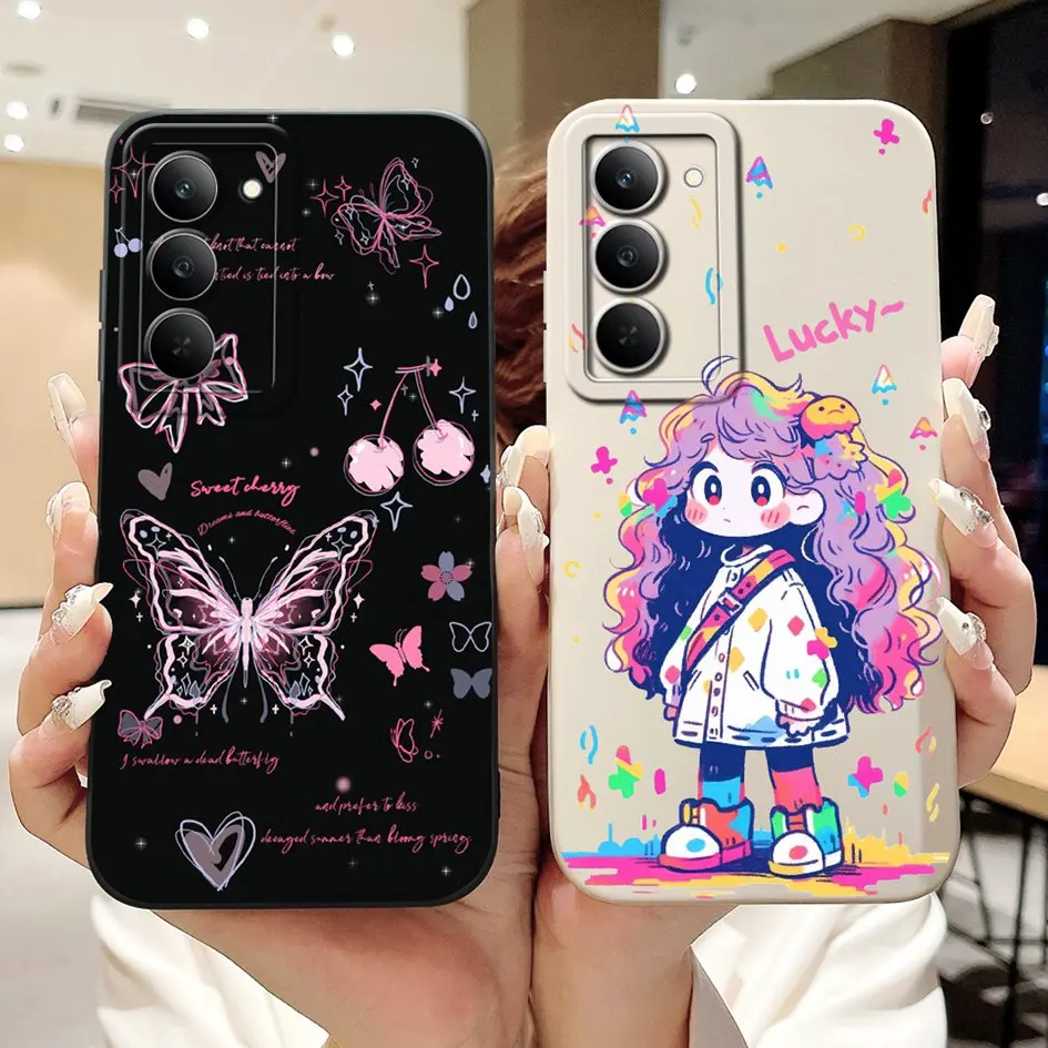 For Realme 14x 5G Case Lovely Graffiti Butterfly Camera Protection Fundas Soft Silicone Cover For Realme14X 5G Shockproof Bumper - imagen 5