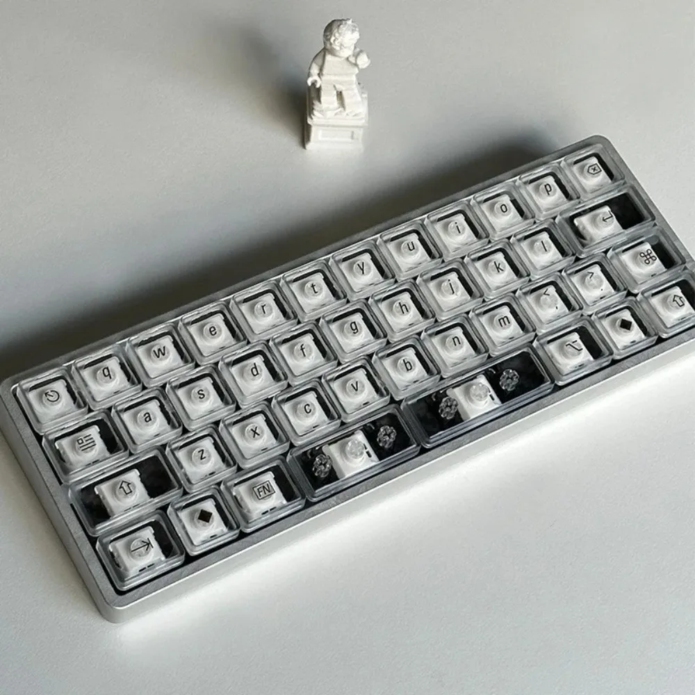 40S 투명 LCK 키캡 체리 MX/Kialh Choc V2 로우 프로파일 스위치 키캡 PBT 레드 퍼플 블랙 울트라씬 아티산 키캡