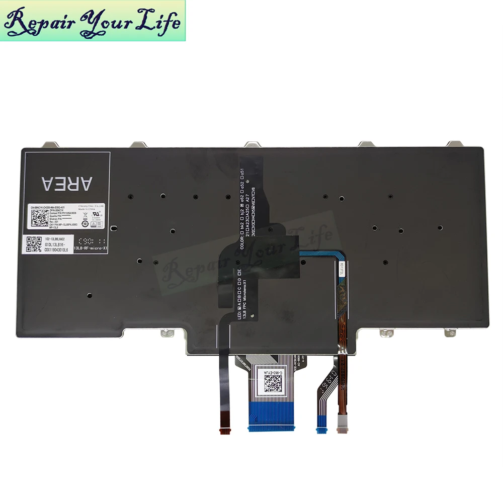 PT-BR de Brasil para Dell Latitude E5450, E7450, E5470, E5480, E5490, E5491, E5495, 08NC1K, 8NC1K, Teclado portugués nuevo - imagen 4