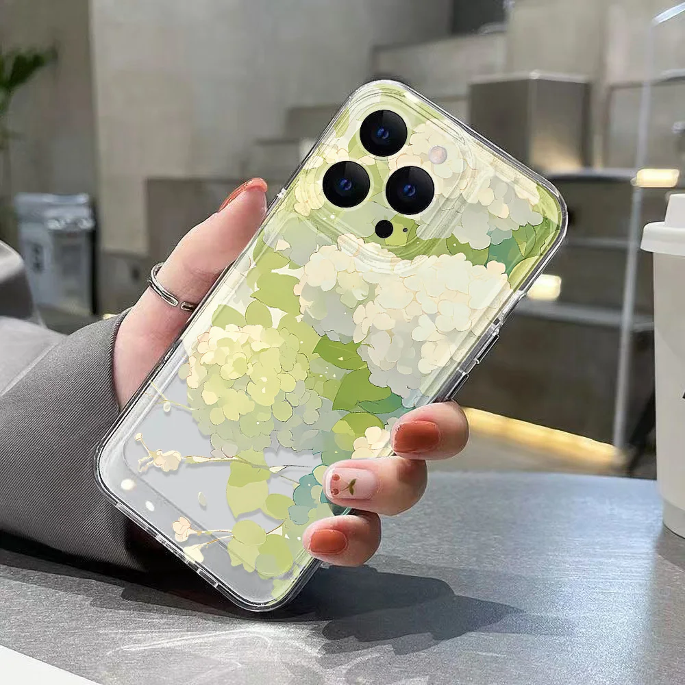 Silicone Phone Case For Samsung Galaxy S25 Ultra Funda Samsung S24 Plus S23 FE S22 S20 S10 Shockproof Leaves Painted Cover Coque - imagen 3