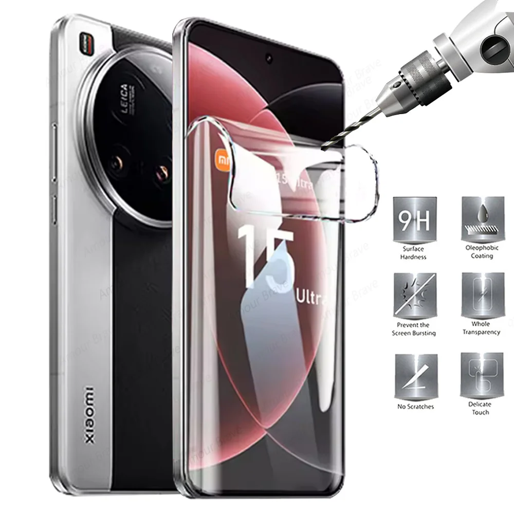 Película de hidrogel 4 en 1 para Xiaomi 15 14 13 Ultra 11 Lite Protector de pantalla de lente de cámara para Xiaomi 14T 13T 12T 11T 10T Pro no vidrio - imagen 4