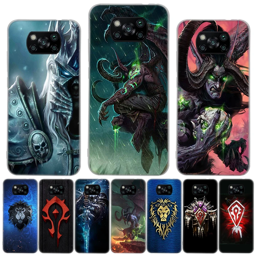 W-World Of W-Warcraft W-Wow funda de teléfono de llamada de silicona para Xiaomi Poco X3 Nfc X5 X6 X7 F7 Ultra F6 F5 Pro M5S M5 X4 F4 GT M4 M3 F3