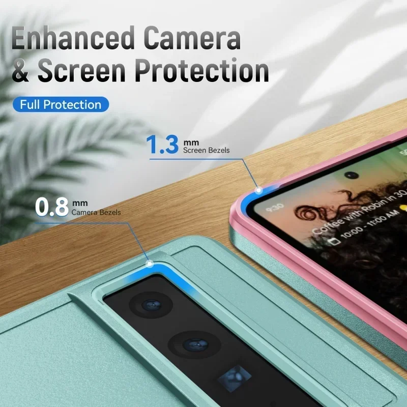 Funda híbrida resistente para Google Pixel 9 8 7 6 Pro 8A 7A 6A Otom, caja dura a prueba de golpes para PC, cubierta completa trasera - imagen 5