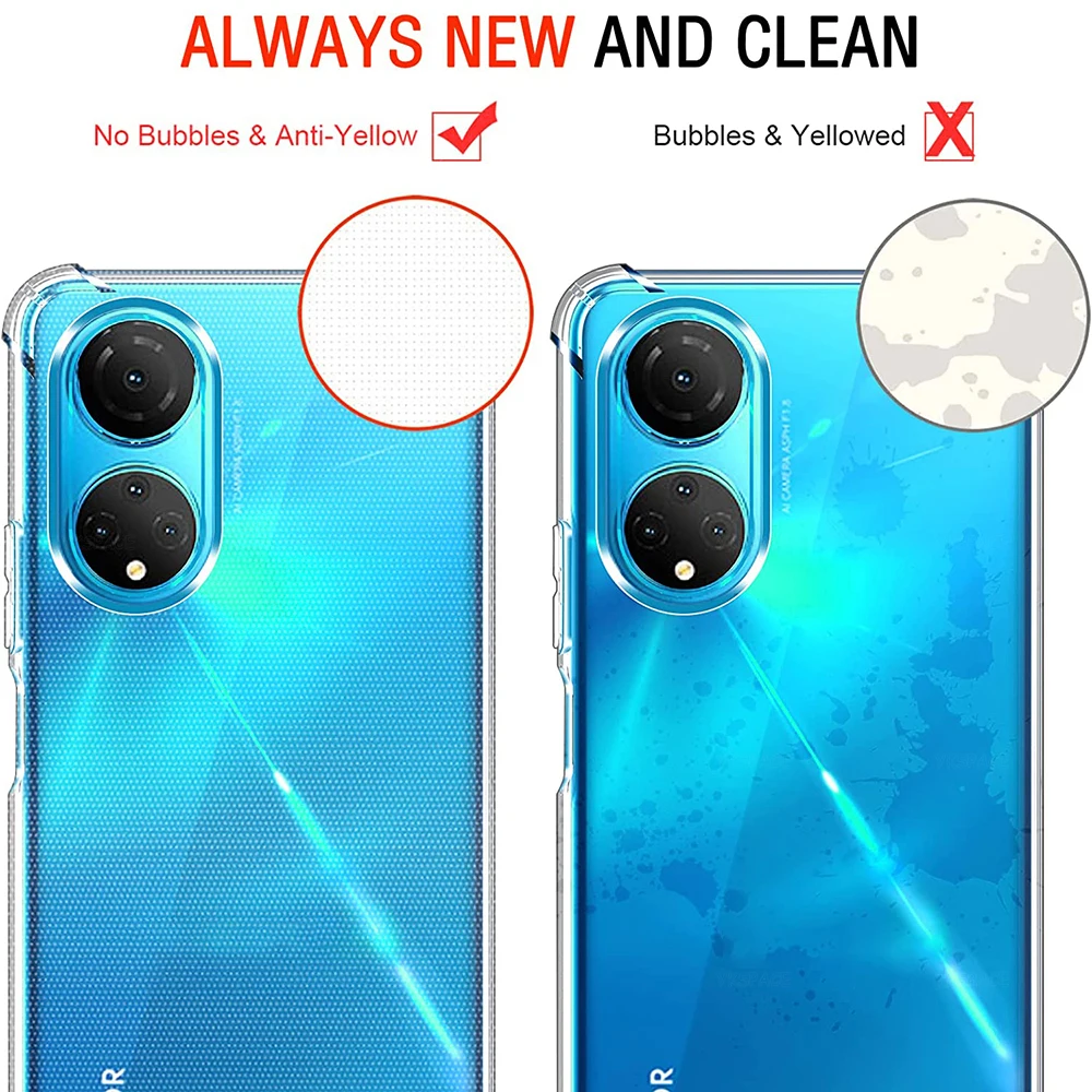 Funda transparente de silicona AirBag de 4 esquinas a prueba de golpes para Honor X10 X20 SE X30 Max X30i X40i X40 GT Racing, funda suave de TPU para teléfono - imagen 5