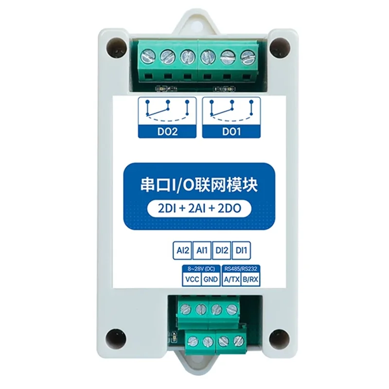 MA01-AACX2220 Módulos de red de E/S RS485 2DI + 2AI + 2DO Modbus RTU con puerto serie para PLC/pantalla táctil 2 salidas de interruptor - imagen 4