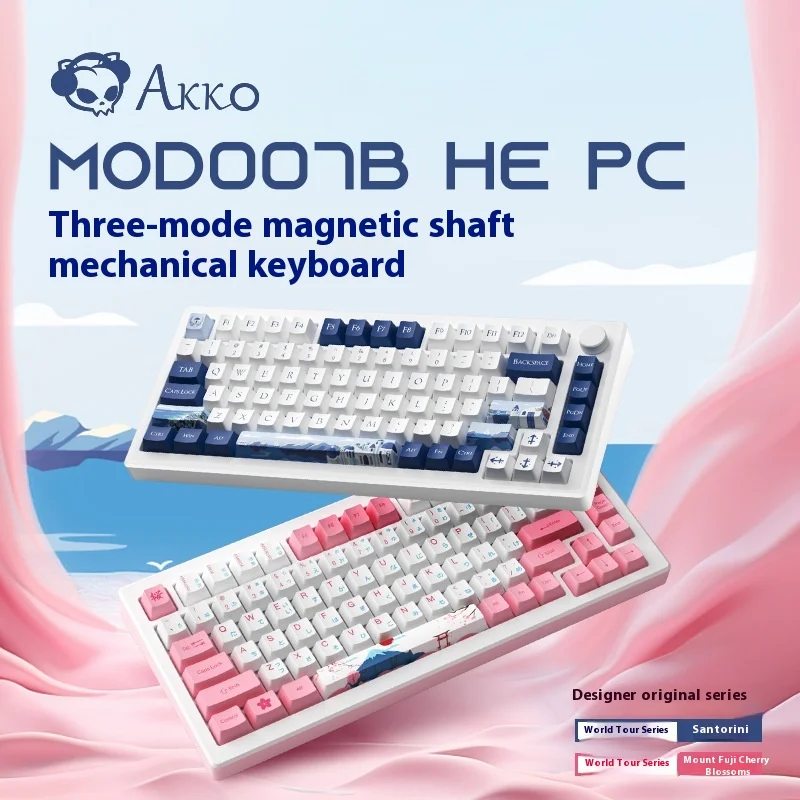 AKKO-Teclado mecánico MOD007B HE, interruptor magnético, perilla multifunción, Bluetooth, inalámbrico, accesorios para juegos de PC - imagen 2