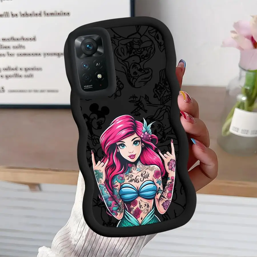 Funda de teléfono suave con tatuaje de Disney Ariel Princess para Xiaomi Redmi Note 10 12 9 14 Pro Plus 8 13 11 - imagen 5
