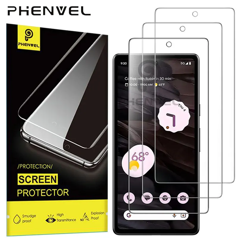 Protector de pantalla de vidrio templado totalmente transparente para Google Pixel 8 Pro 7A 6A 7 6 8A 9A 9 Pro XL vidrio Protector antirotura - imagen 2