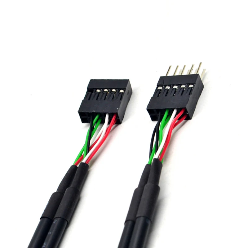 30/60CM 9Pin USB2.0 Cable de extensión USB 2,0 9 pines hembra a hembra macho a hembra Cable de extensión multiplicador Cable de datos de 9 pines - imagen 5