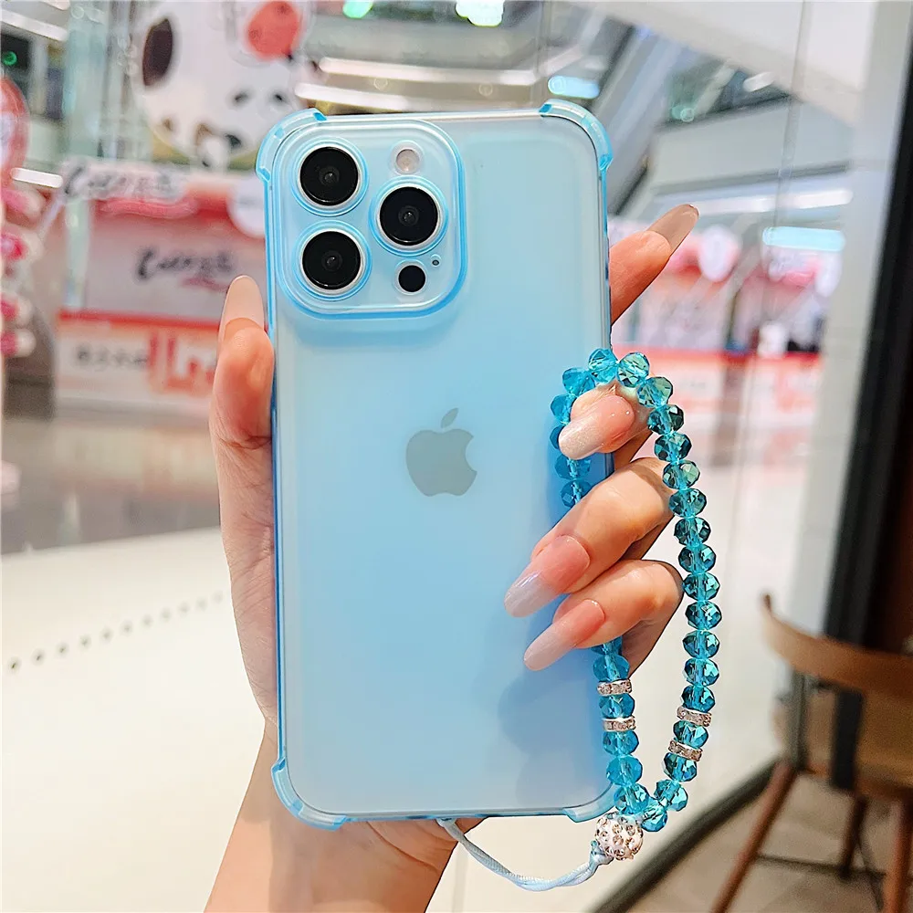 Funda de teléfono mate a prueba de golpes con Airbag para Xiaomi Redmi Note 12 Pro 5G 11S 10S 12 11 10 Pro pulsera de cristal funda de silicona - imagen 5
