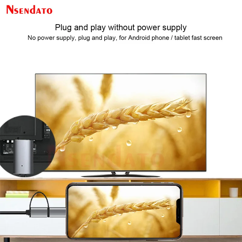 Mirascreen-Adaptador de TV con cable LD39, 1080P HD, Micro USB tipo C, para Android, teléfono, tableta, pantalla de espejo a Monitor de TV - imagen 3