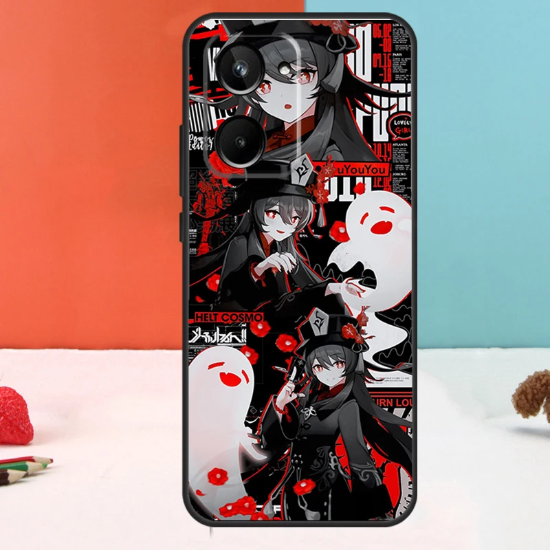 Genshin-funda de impacto Hutao para Realme, 11, 12 Pro Plus, 9, 10, GT5, GT3, GT, Neo5, C35, C31, C30, C33, C51, C53, C55, C21Y, C25s - imagen 4