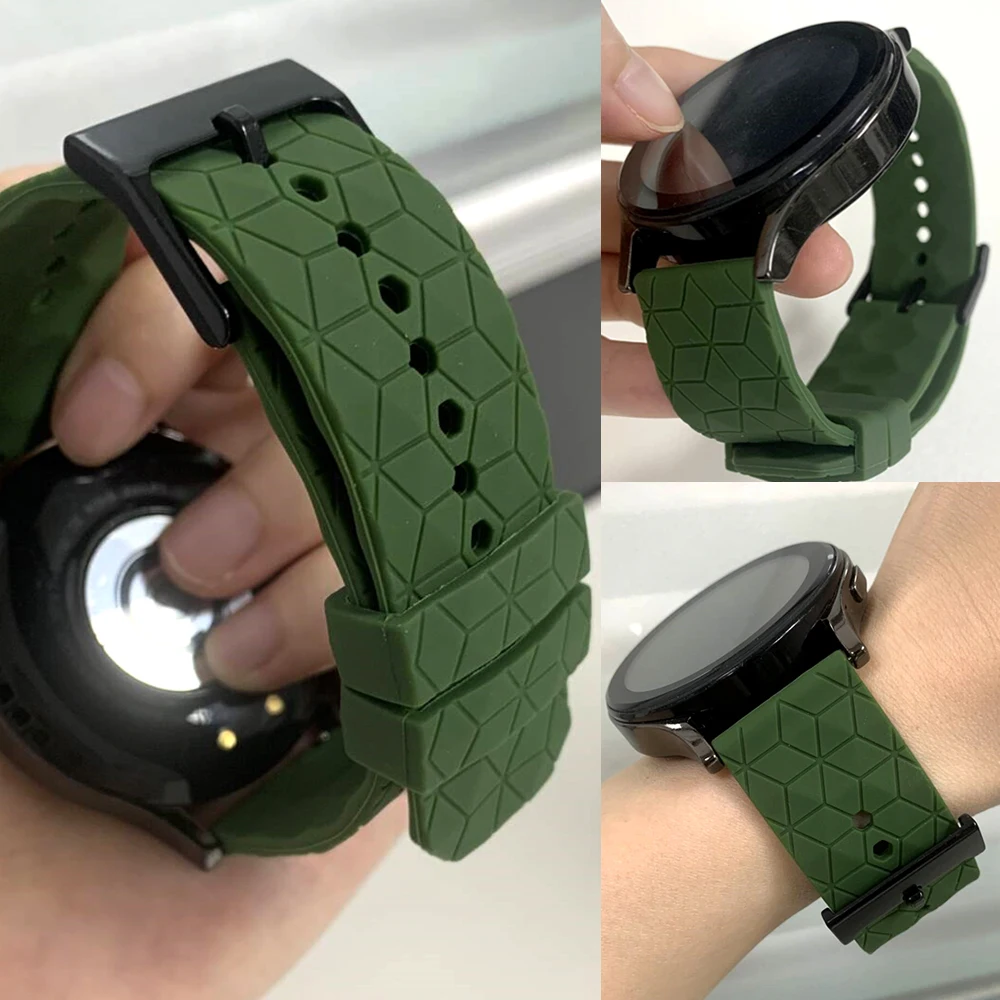 Pulsera de silicona de 22mm y 20mm para Samsung Galaxy Watch7 6 5 4 40mm 44mm Gear S3 6/4 correa clásica para HUAWEI WATCH5 pulsera de 46mm