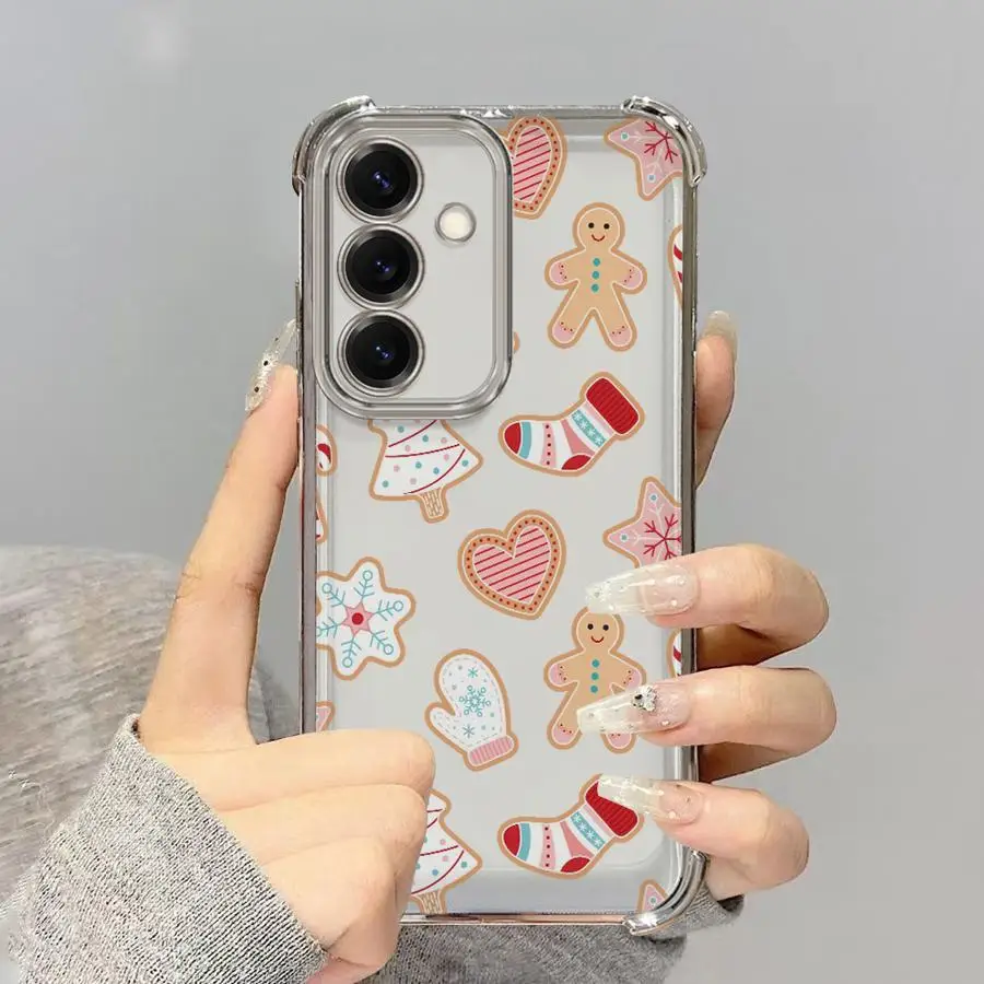 Funda de teléfono para Samsung Galaxy A13 A15 A24 A26 A52 A17 A25 A16 A33 A35 A36 A21s, funda suave, bonito elemento navideño creativo - imagen 5