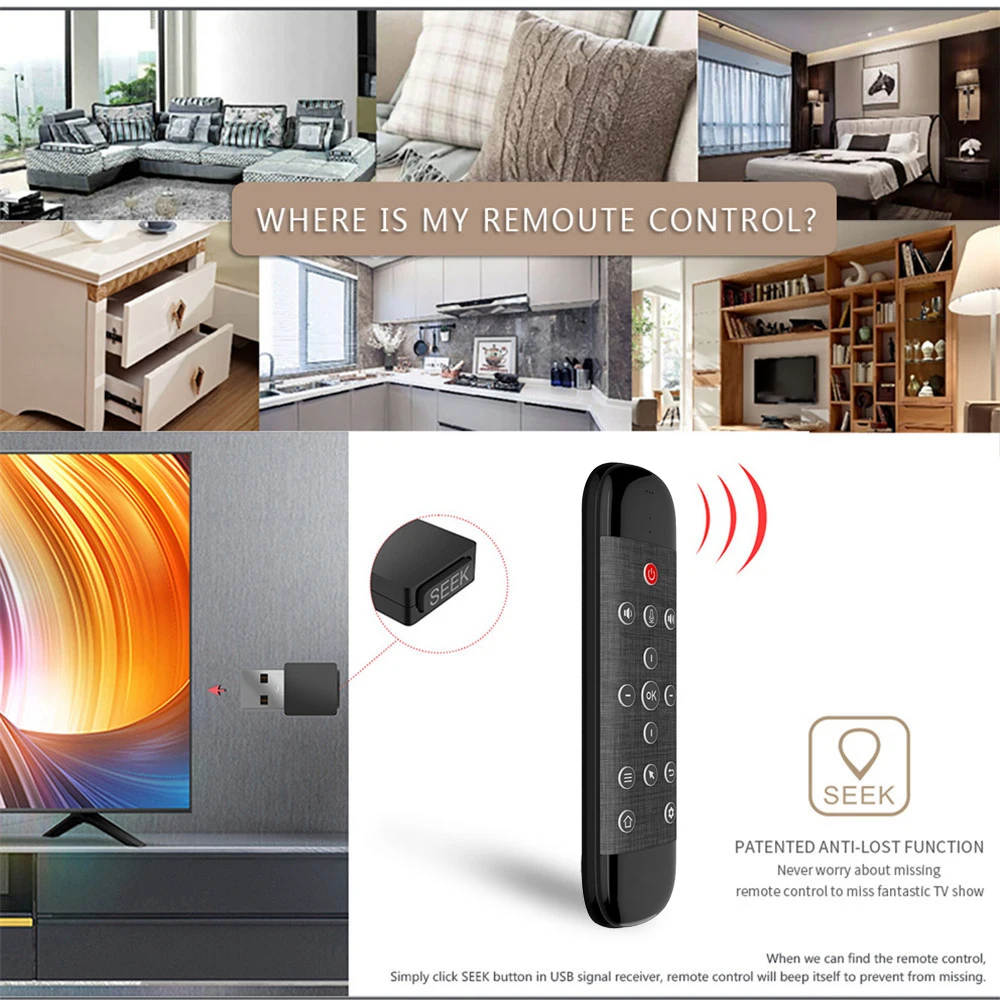 MRSVI Q40 Control remoto por voz 2,4G teclado inalámbrico ANTI-LOST Air Mouse IR aprendizaje Micro giroscopio retroiluminado para Android TV Box - imagen 2