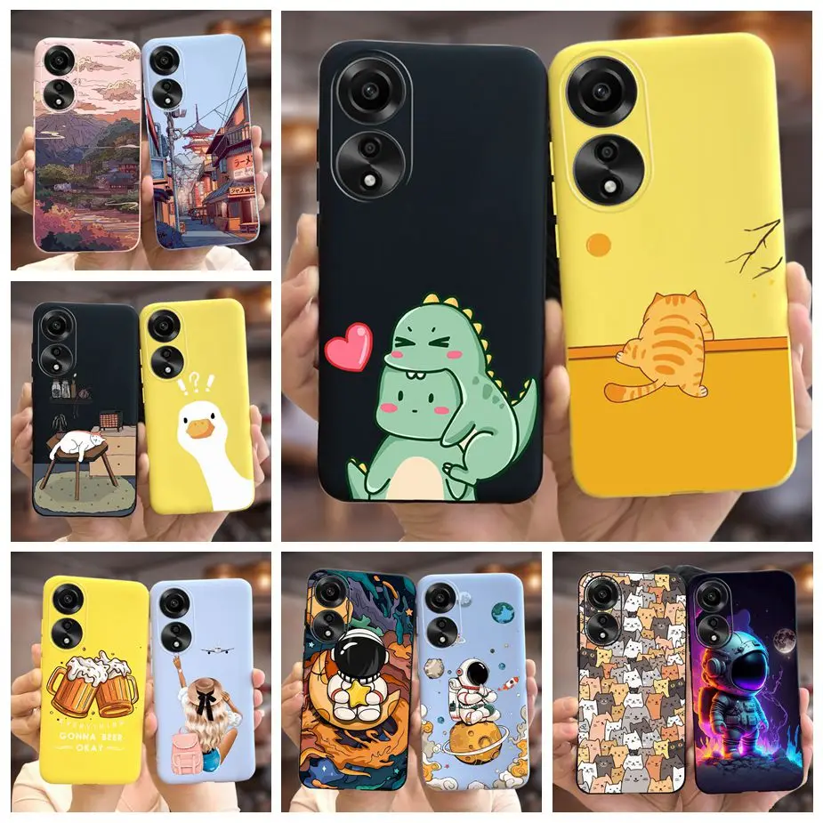 Funda Protectora Oppo A78 4G/5G – Diseño Dinosaurio Silicona