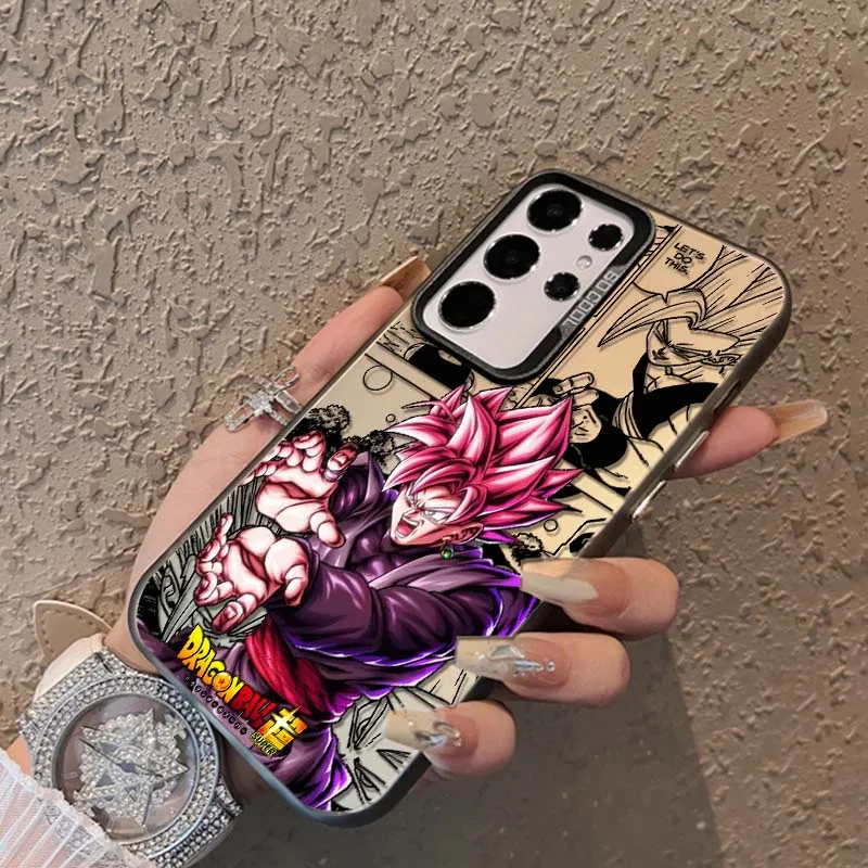 D-Dragon Ball Son Goku Manga para Samsung Galaxy A73 A71 A56 A54 A53 A52 A51 A35 funda de teléfono plateada colorida - imagen 3