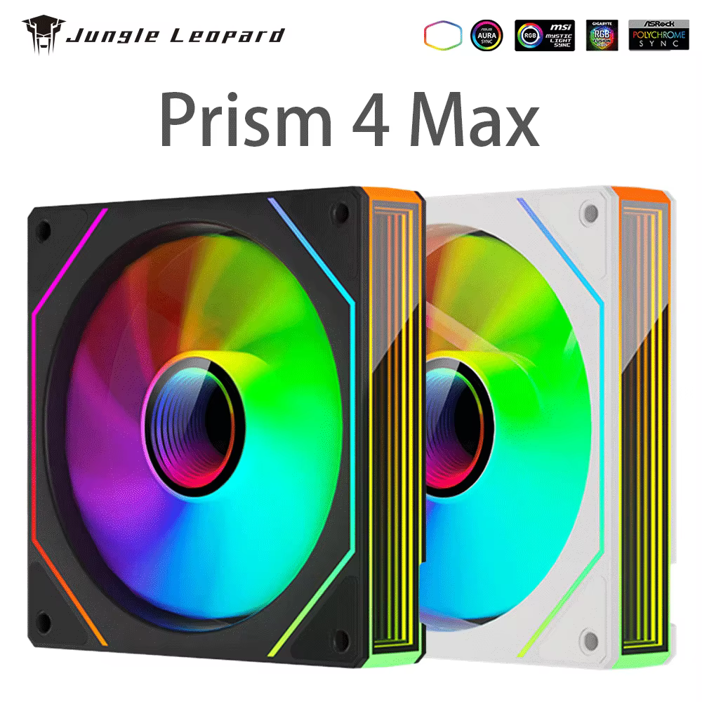 Ventilador 12CM RGB PWM Jungle Leopard Prism 4MAX – Sincrono Lateral