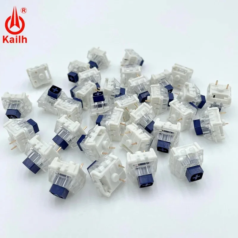Kailh interruptor de caja azul marino, interruptor de teclado mecánico personalizado, táctil, Clicky, bricolaje, Compatible con Cherry MX RGB SMD, 3 pines - imagen 2