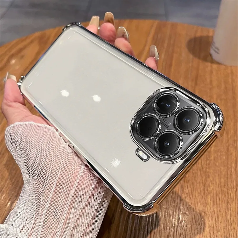 Funda de teléfono con revestimiento transparente para Xiaomi 15T Pro 14T 13T, funda protectora de silicona suave, carcasa de parachoques a prueba de golpes de cuatro esquinas - imagen 3