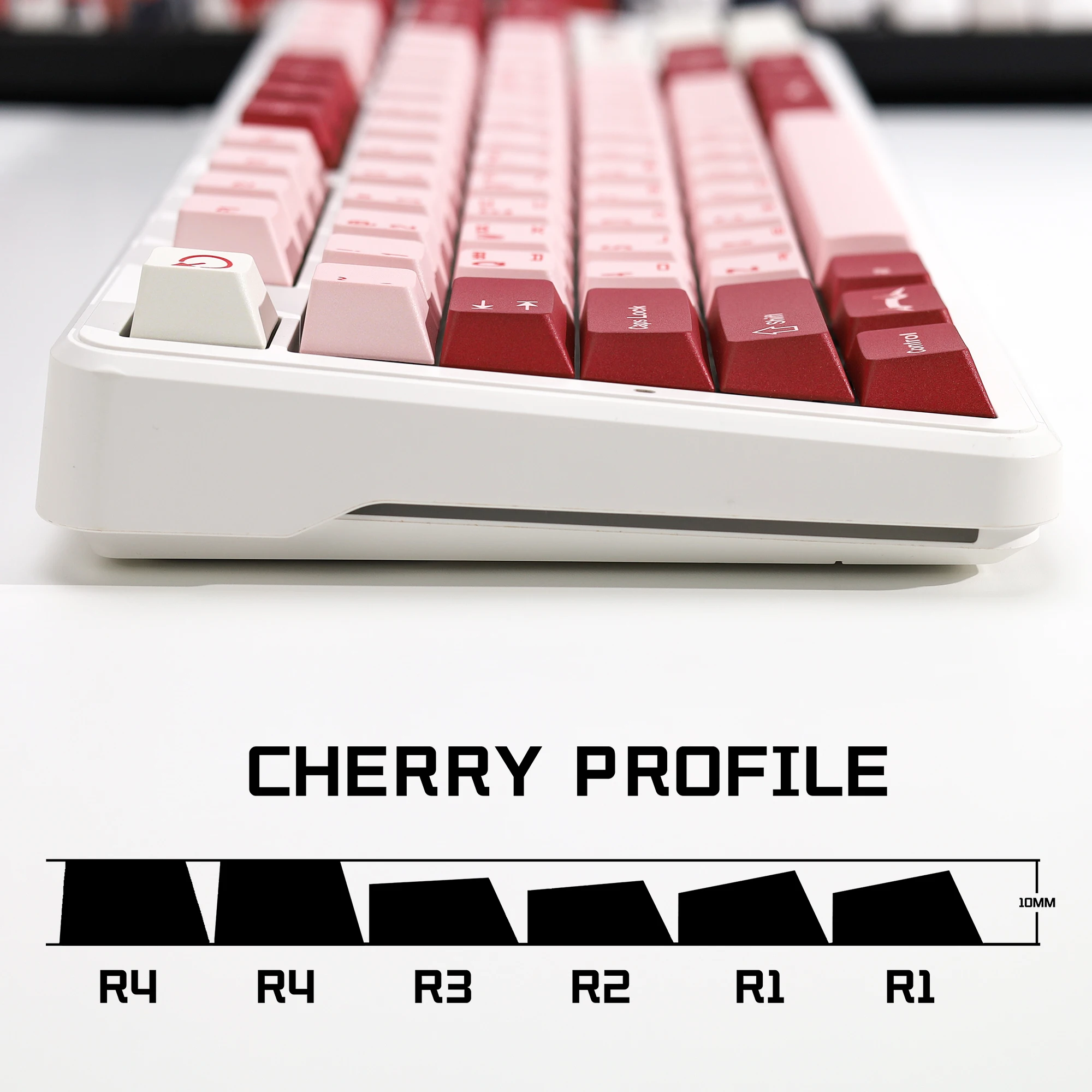 KBDiy GMK Darling Keycaps coreano PBT Retro rojo Alice ISO Cherry perfil Keycap personalizado para MX Switch 60 Teclado mecánico Gamer - imagen 3