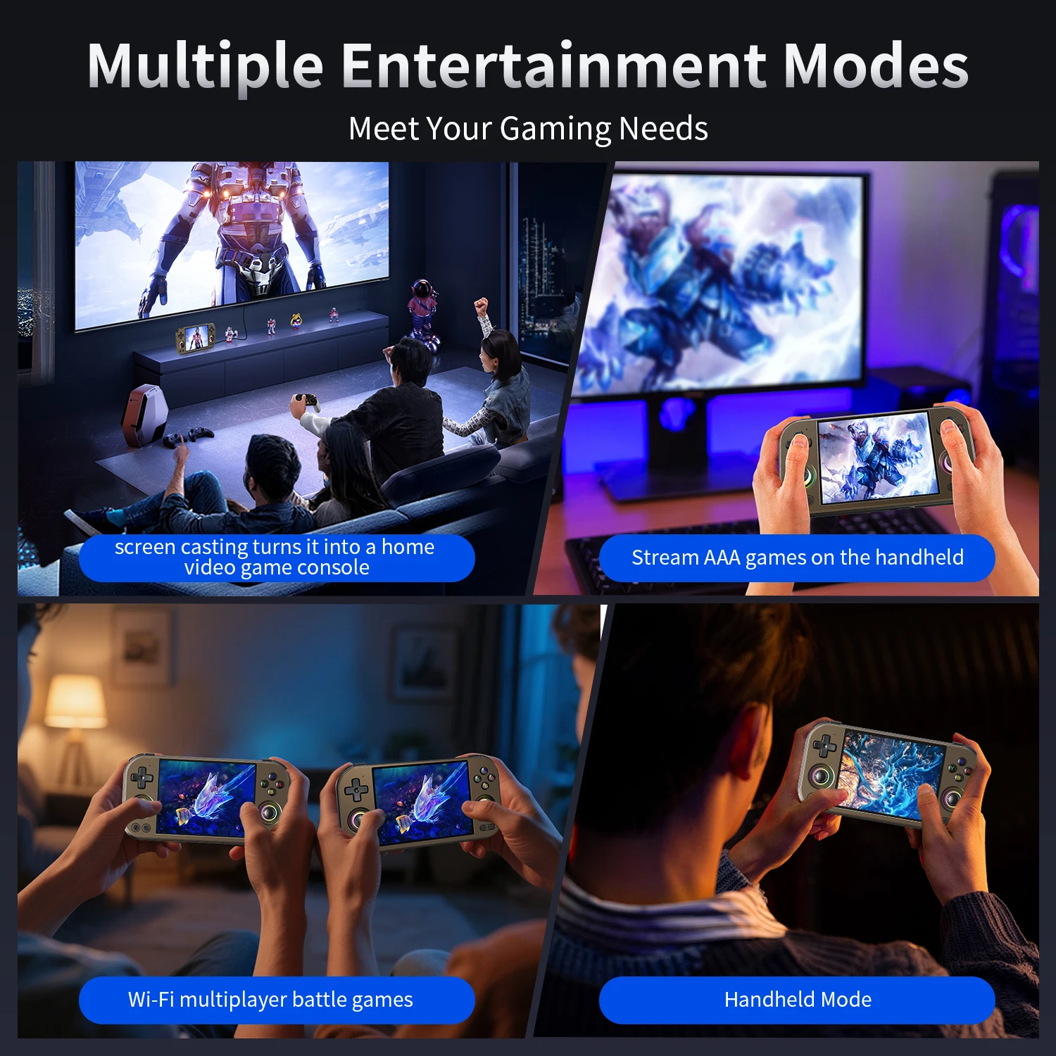 ANBERNIC RG 477M 4,7 pulgadas LTPS pantalla táctil portátil consola de videojuegos aleación de aluminio CNC Android 14 5300mAh RG477M - imagen 4