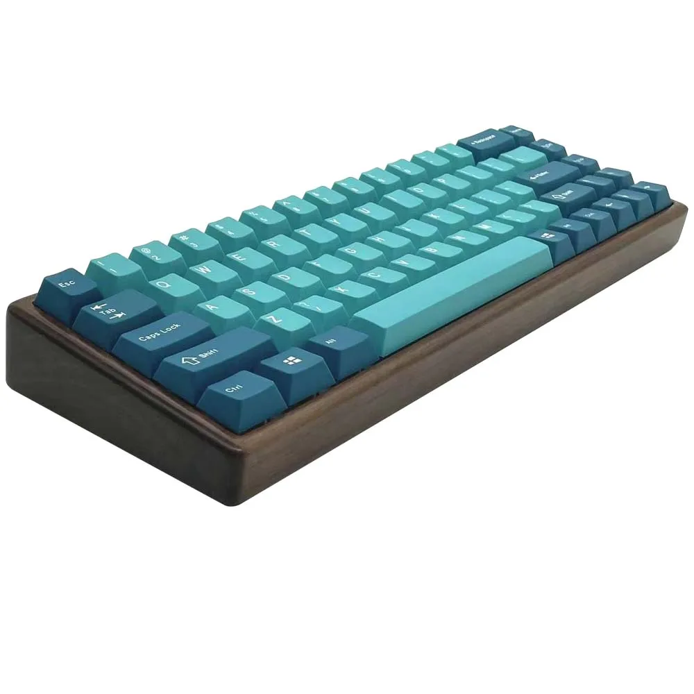 Teclado mecánico personalizado CNC de madera de nogal, 68 teclas, con cable, VIAL RGB norte, programable completo