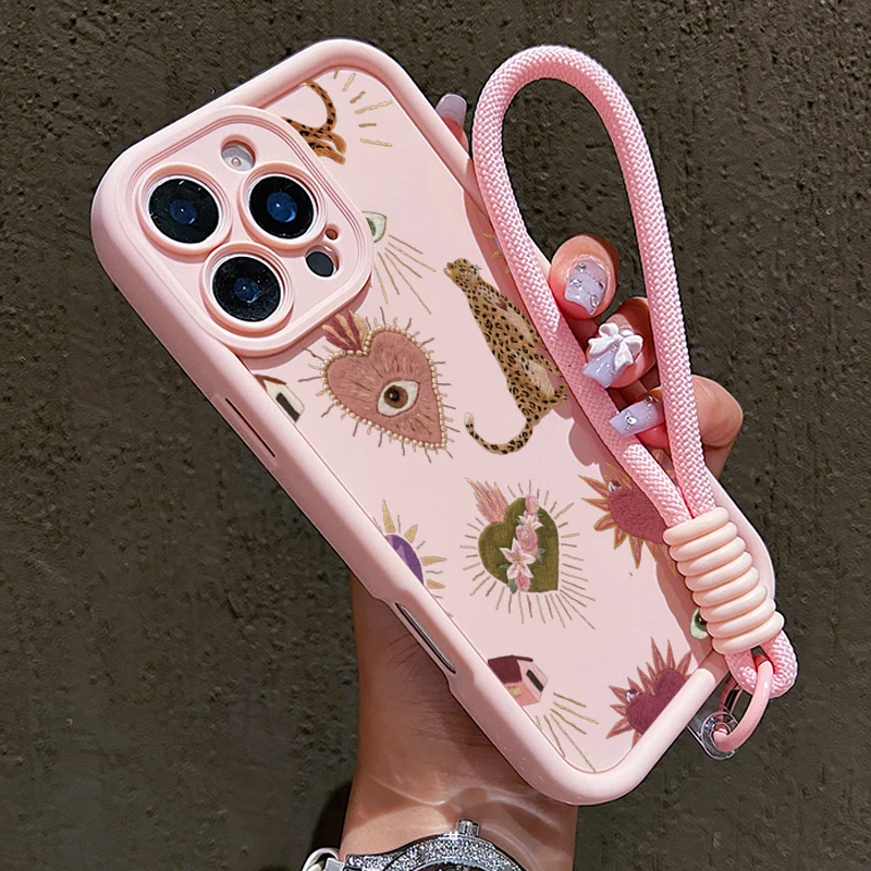 Funda de teléfono con cordón suave con patrón de leopardo personalizado para Xiaomi Poco X6 X5 F6 M6 Pro 4G Mi 14 13 12 11 Lite 5G 13T 14T Pro - imagen 4