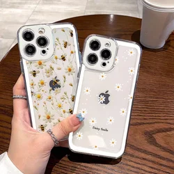 Funda bonita con flores de abeja y Margarita sonriente para Xiaomi Redmi Note 14 13 12 Pro Plus 5G 10 11 Pro 11S 10S 13C 14C 12C 13 12 A5 A3