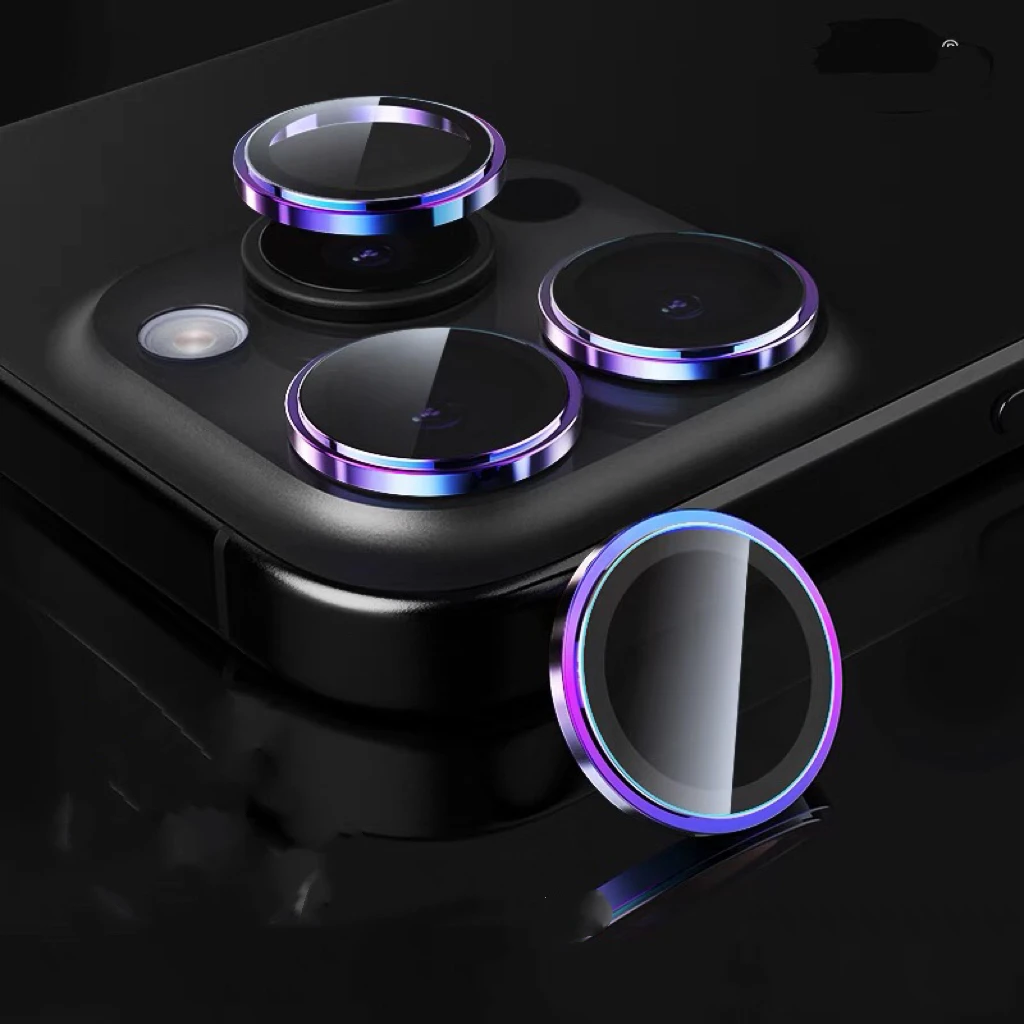 2-3Pcs Black Titanium Camera Lens Protection For IPhone 17 16 15 14 Pro Max 13 ProMax Tempered Glass Protector Accessory - imagen 5