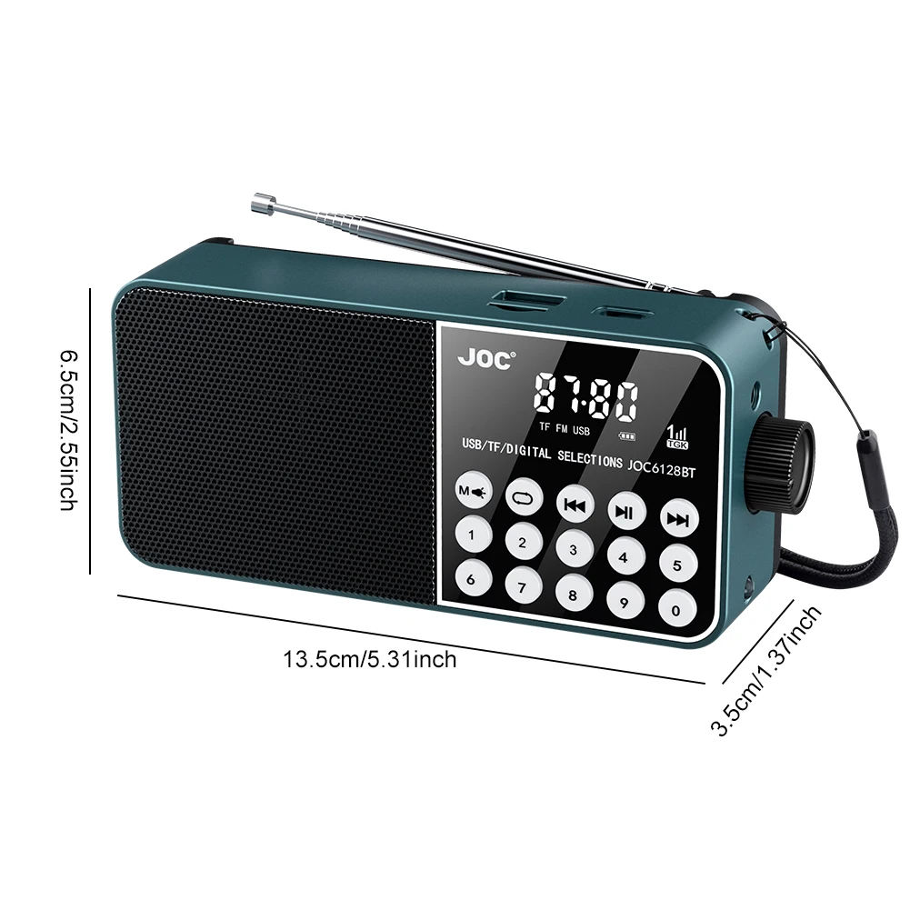 Radio de banda completa Compatible con Bluetooth, reproductor de radiodifusión, pantalla Digital LED, Radio MP3 inalámbrica para emergencias, huracán - imagen 5