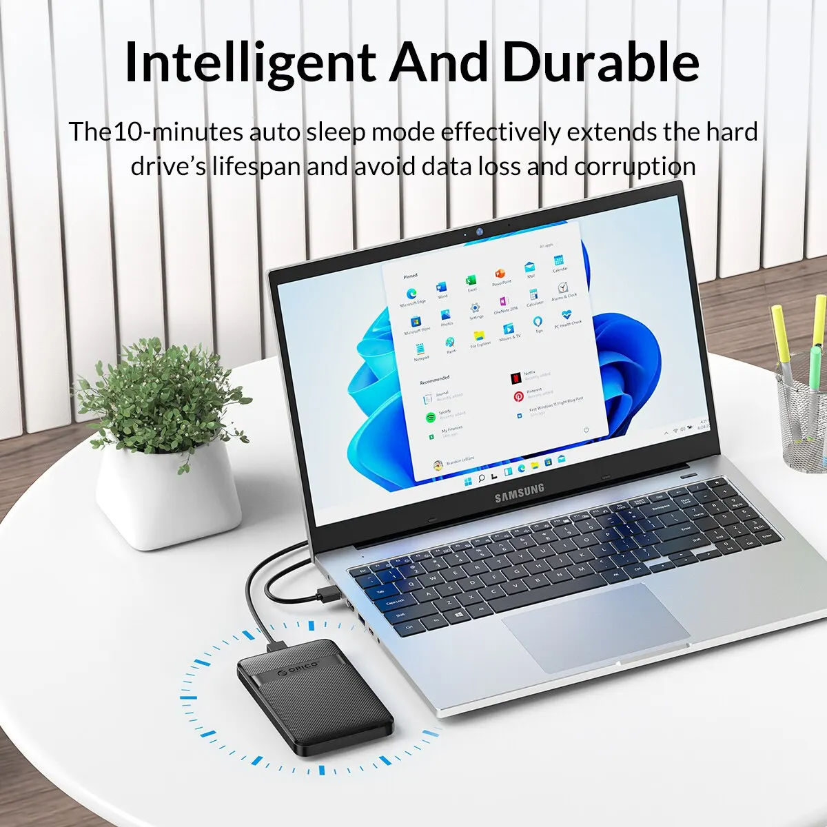 Carcasa ORICO HDD 2,5 pulgadas SATA a USB3.0/Tipo-C HDD carcasa 6Gbps máx. USB-C externa SATA HDD soporte Auto-Sleep - imagen 3