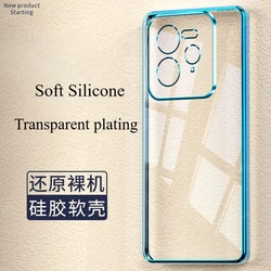 Funda para Realme GT7 Pro GT6 6T Neo6 SE, funda de teléfono transparente de silicona suave galvanizada de lujo para Realme GT7Pro