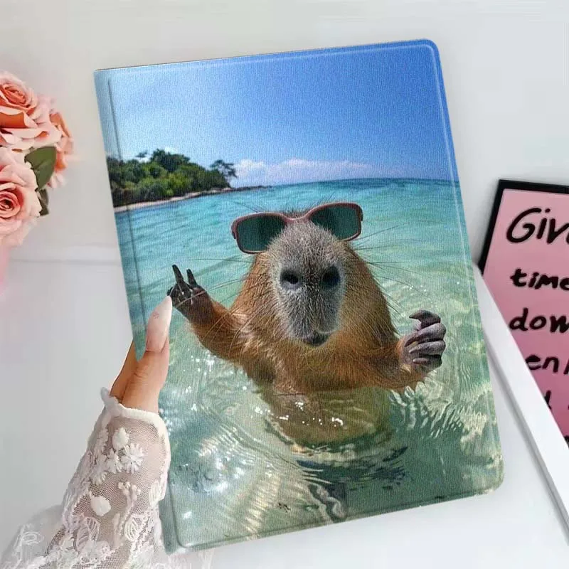 Cool Cute Capybara creativo para Samsung Galaxy Tab S11 S10 S9 S8 S7 S6 A10.1 A9 A8 A7 10,1 Lite FE Plus pulgadas funda para tableta - imagen 2