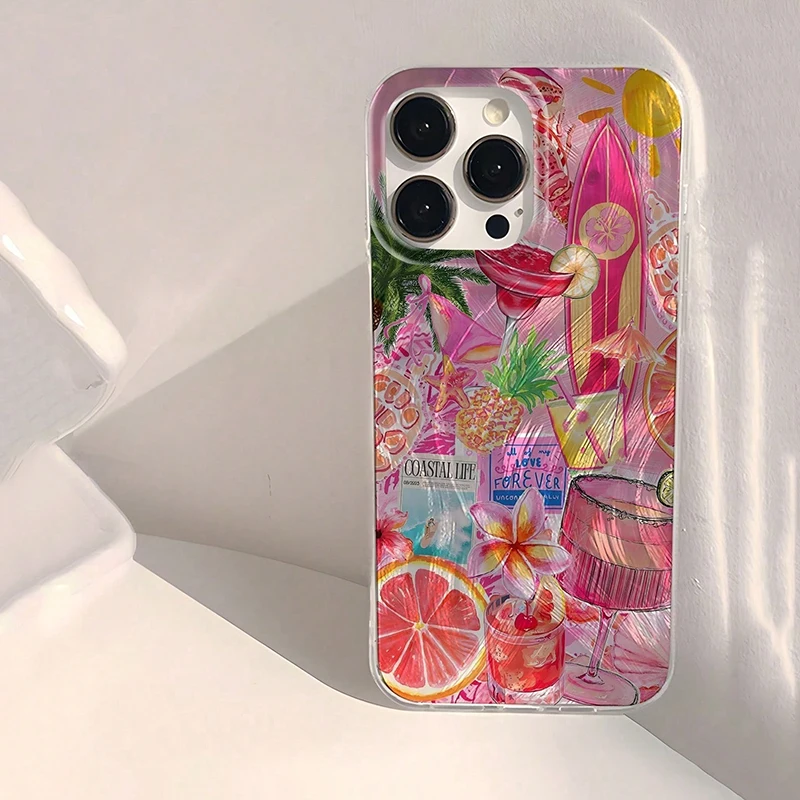 Juice Orange tabla de surf funda de teléfono gráfica para Samsung S25 Ultra 5G funda Galaxy S24 FE S23 Plus S22 A16 A36 A56 A55 A53 A52