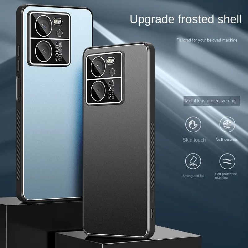 Para Xiaomi 13T 15 Funda de Metal mate Funda de marco suave Funda para Xiaomi 17 Pro max POCO F7 X6 x7 Xiaomi13T Pro 5G Fundas de teléfono Capa - imagen 3