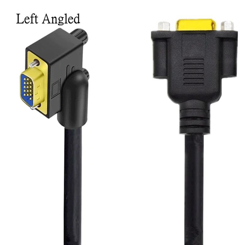 Cable de extensión de vídeo HD para Monitor de ordenador, accesorio con codo de 90 grados, VGA macho y hembra, 1080P, Full HD, 0,5 M - imagen 2