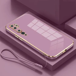 Funda Xiaomi Note 10 Pro de silicona antigolpes revestimiento cuadrado