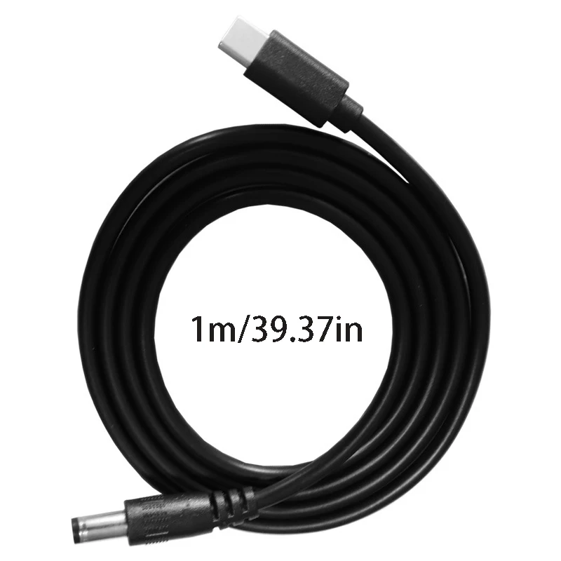Cable USB C a DC 5,5x4mm DC 9V 12V 15V a tipo C convertidor de enchufe 65W PD adaptador de Cable de alimentación para tira LED TV BOX cámara Wi - imagen 3