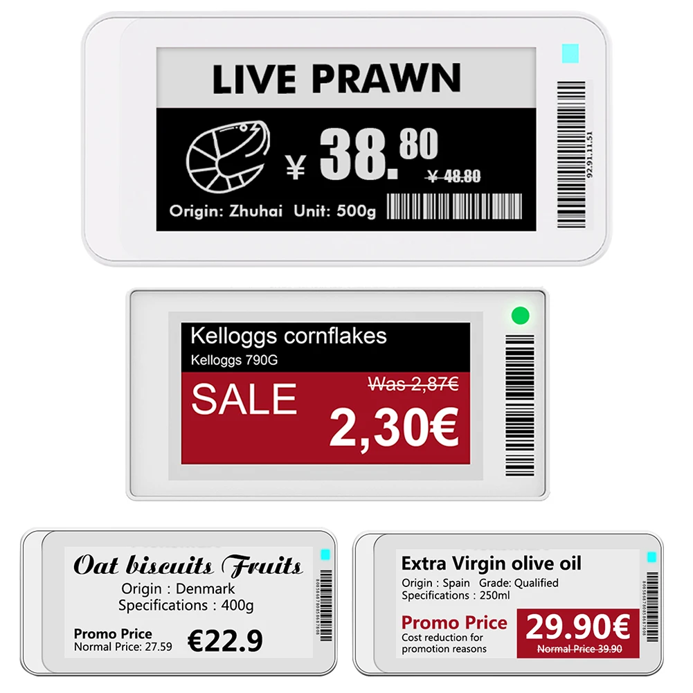 2.1'' 2.9'' E-paper E-Ink EInk Display Screen NFC BT Version App Operating Software TFT Screen IP65 Electronic Price Tag Card - imagen 3