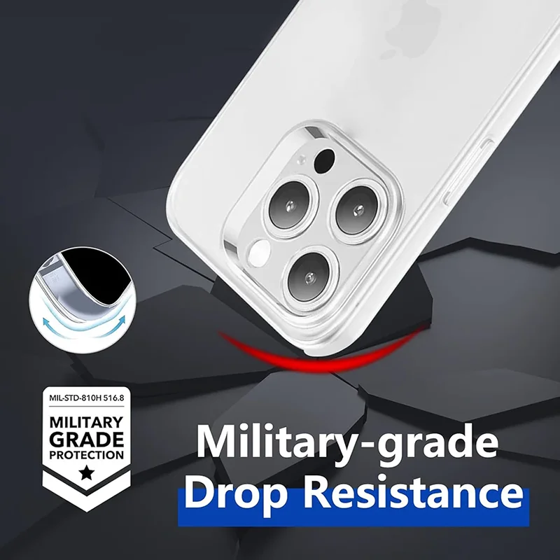 Funda suave de silicona Original de lujo ultrafina para iPhone, carcasa transparente para iPhone 16, 15, 14, 13, 12, 11 Pro Max Plus, Mini - imagen 2