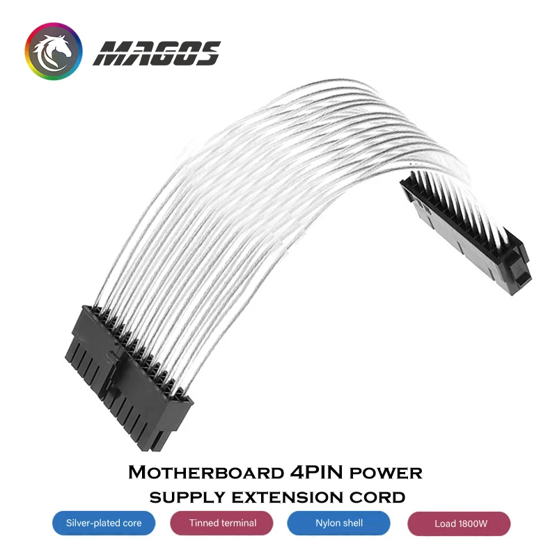 Cable de extensión PSU para placa base ATX 24 pines/CPU 4 pines/8 pines/GPU 6 pines/8 pines, cable de alimentación de ordenador